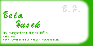bela husek business card